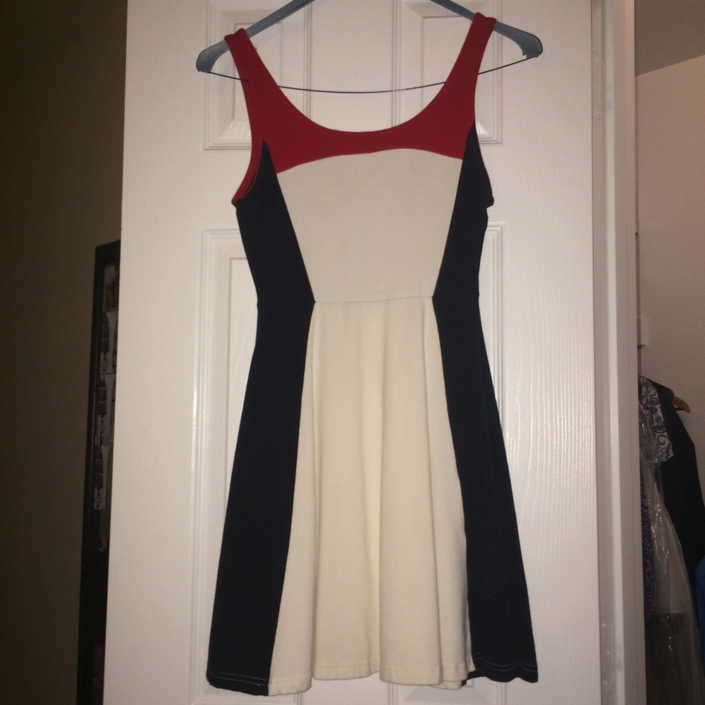 Black, white, and red Dress