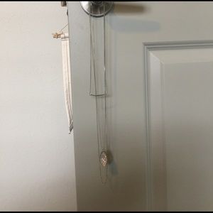 Three layer silver necklace