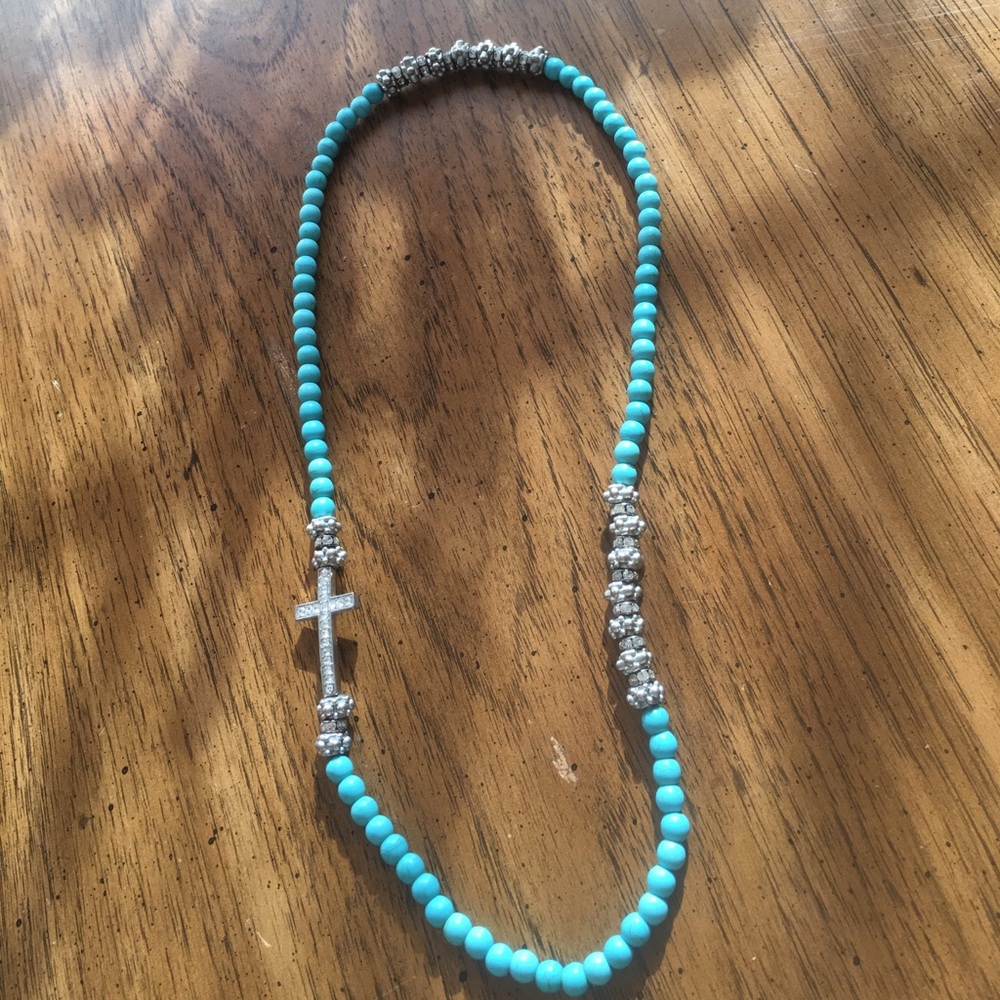 Turquoise Cross Necklace