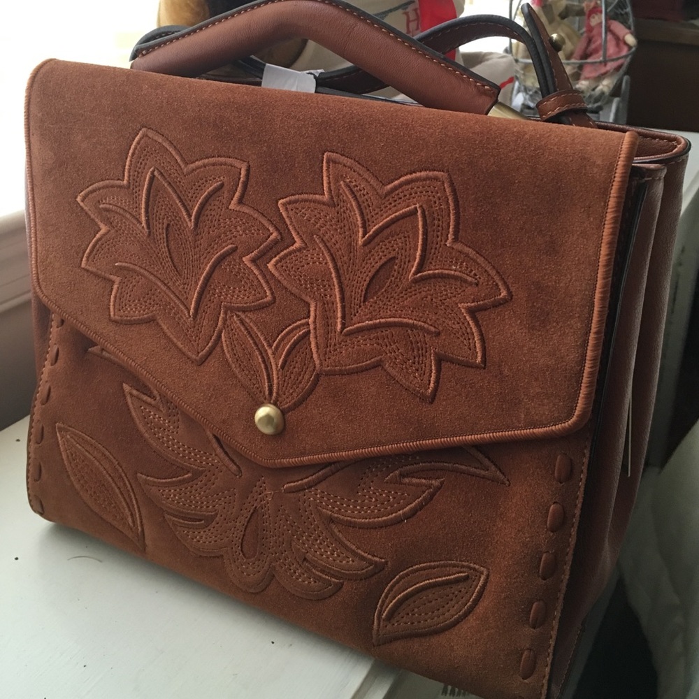 Suede Leather Handbag