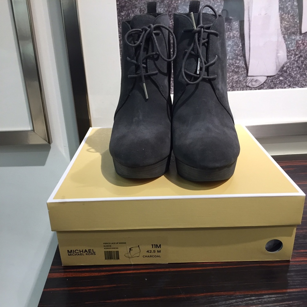 Michael Kors Charcoal Pierce Booties