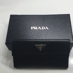 Authentic Prada Saffiano Continental Wallet