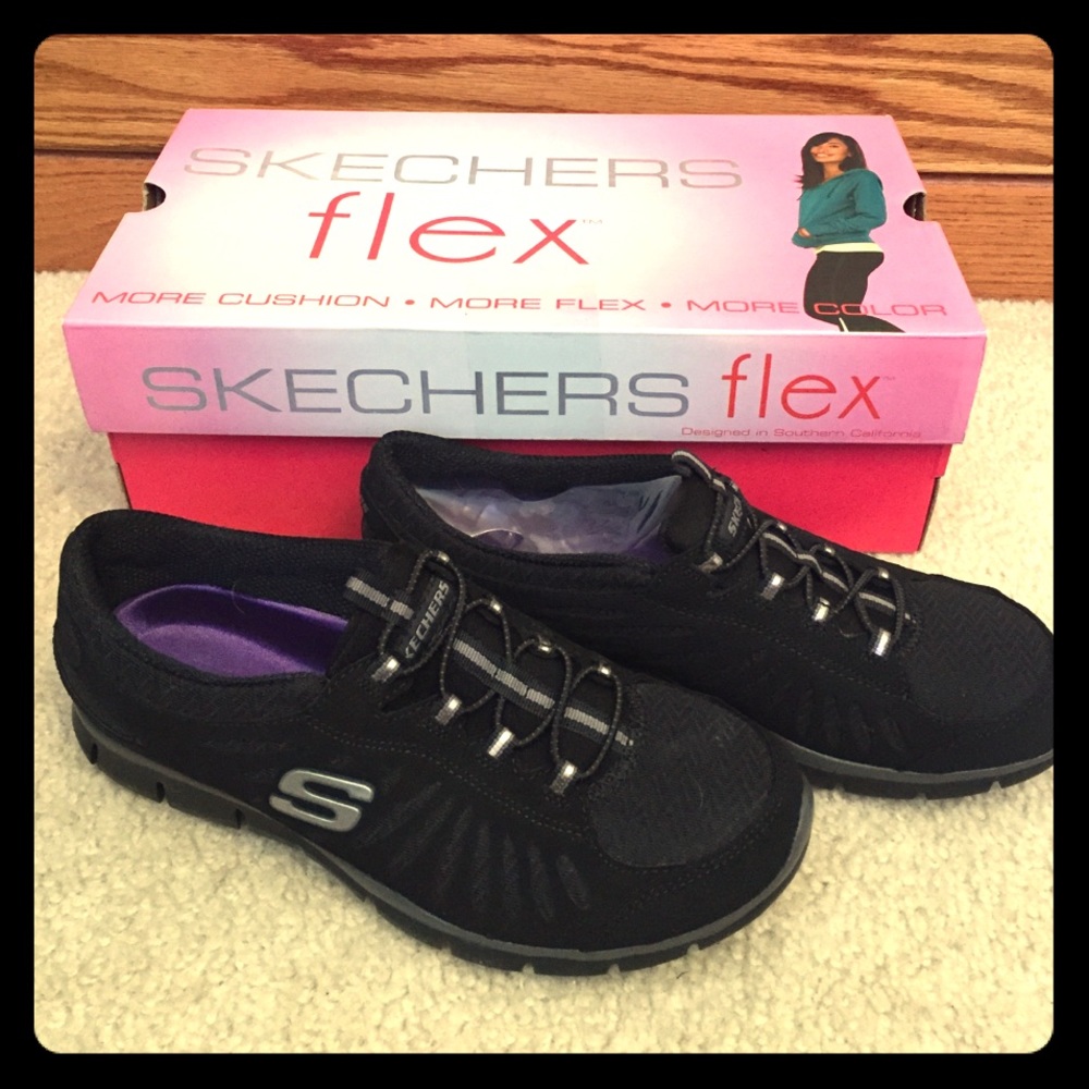 Skechers Flex Tennis Shoes, Elastic