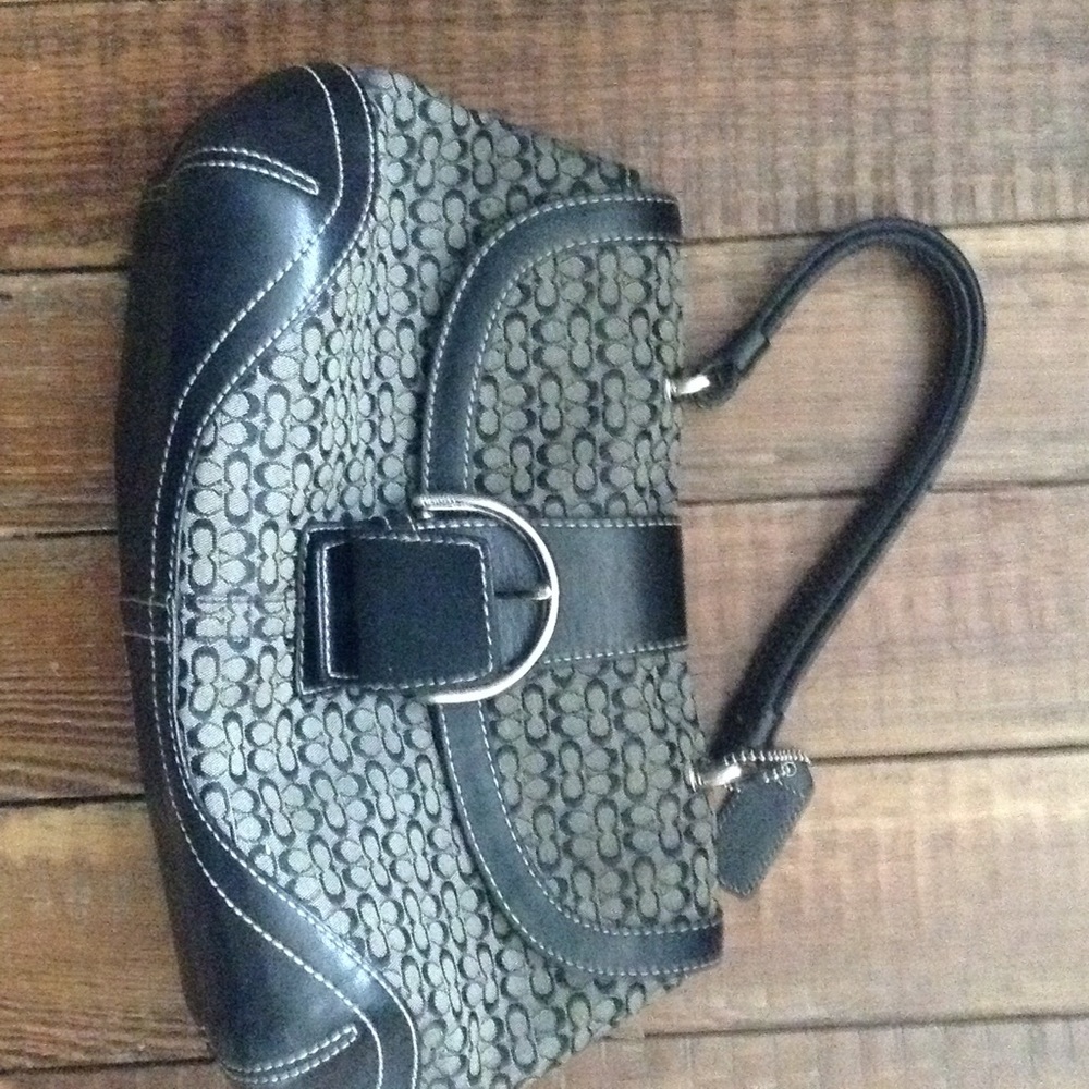 Coach Black mini Signature Top Handle Bag