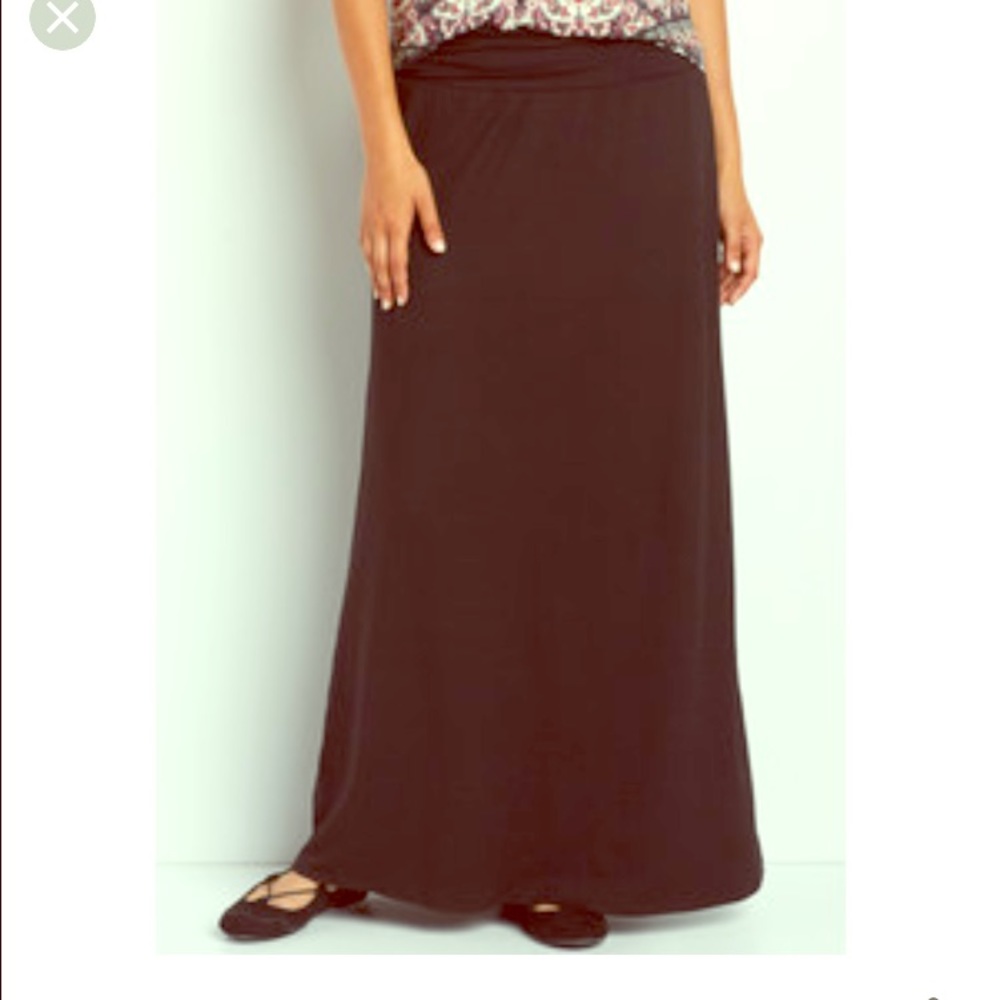 Suede maxi skirt!