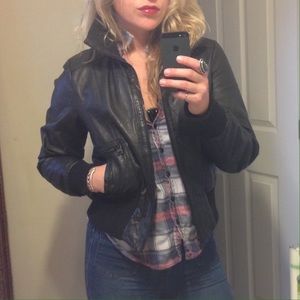 Levi's leather bomber jacket