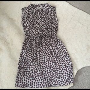 LOFT brown and black print dress