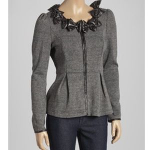 Ryu Black Bow Peplum Jacket NWT
