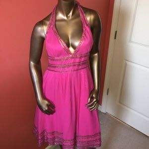 Pink Beaded Cocktail Dress Sz. 12