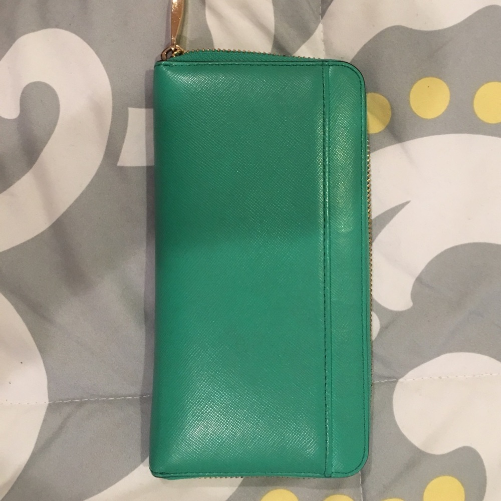 Turquoise/teal Kate spade Zip wallet - Picture 4 of 4