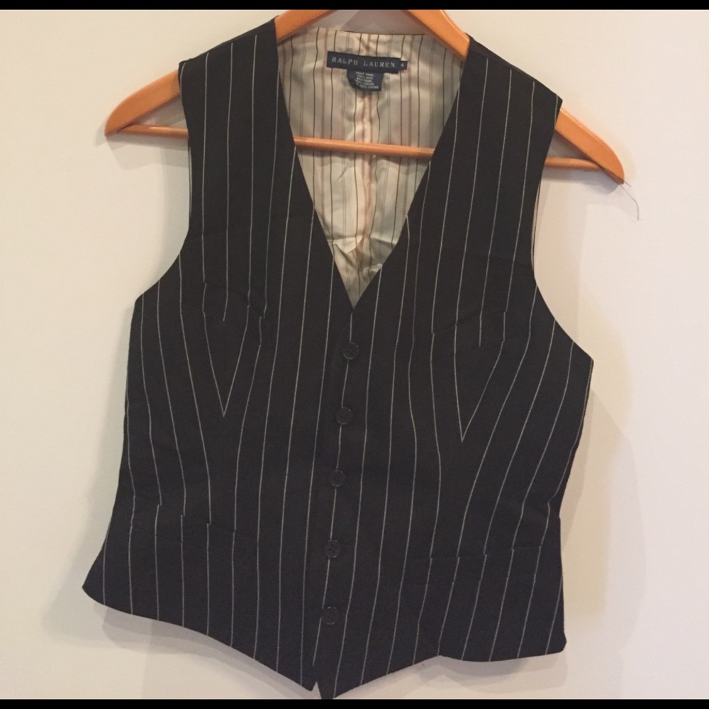 Ralph Lauren Womens pinstripe vest
