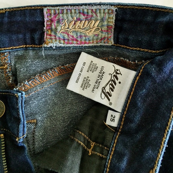 ✨SIWY JEANS Skinny Slim Leg Fit Dark Denim Jeans✨ - Picture 3 of 7