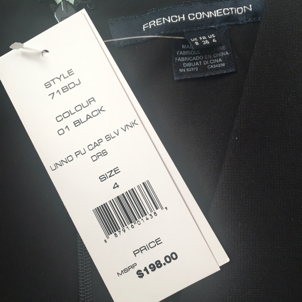 NWT French Cinnection faux leather dress