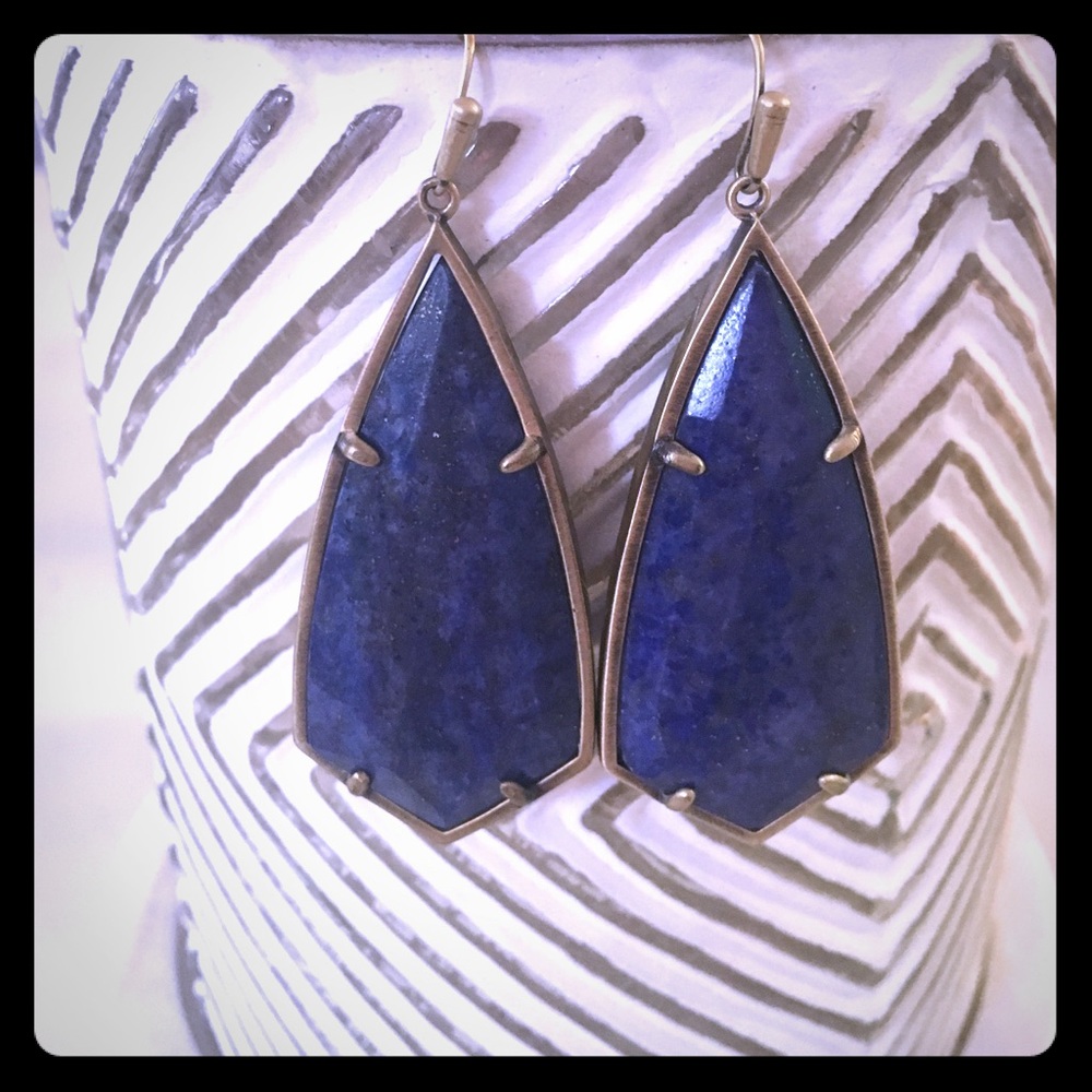 Kendra Scott Caroline Lapis earrings