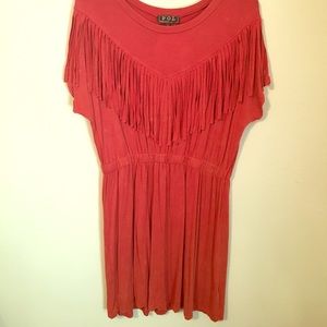 Orange fringe dress