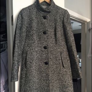 Grey (black and white wool) J. Crew Coat
