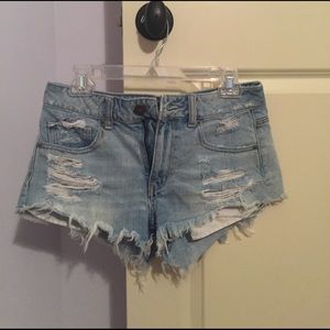 American Eagle High Waisted Denim Shorts