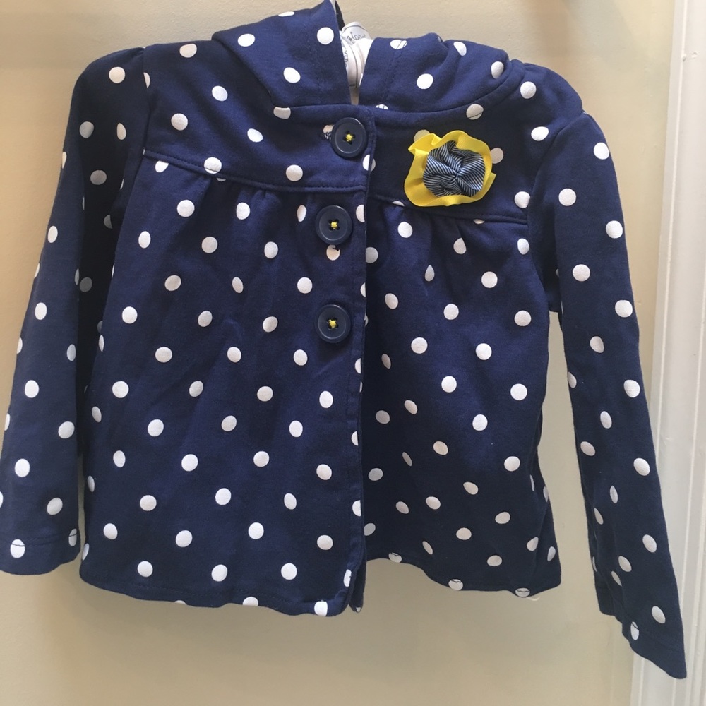 🔴SOLD🔴 Carter's Blue Polka Dot Hoodie & Pant Set - Picture 2 of 6