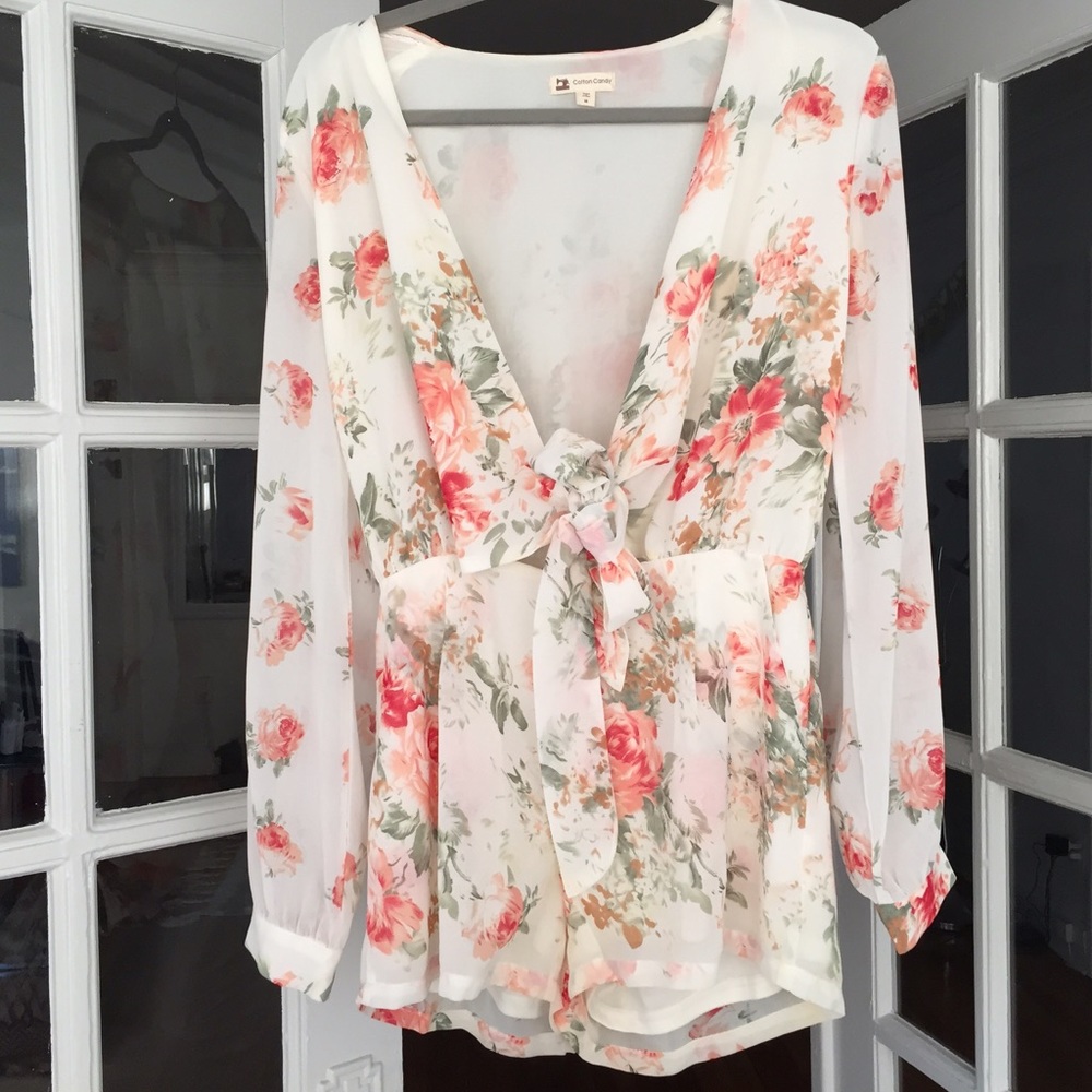 LF Floral Tie Romper