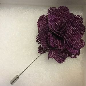 Lapel Pin- Burlap flower