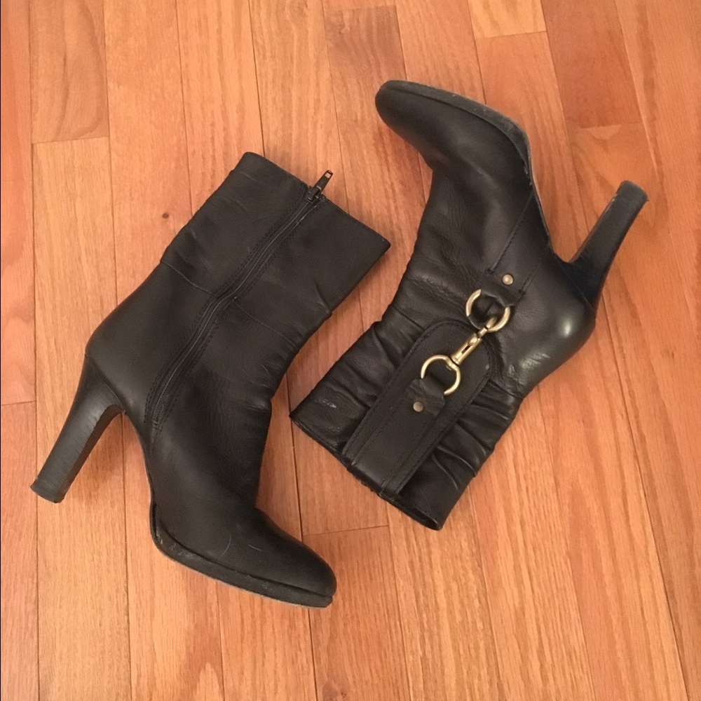 Coach Black Leather Boots