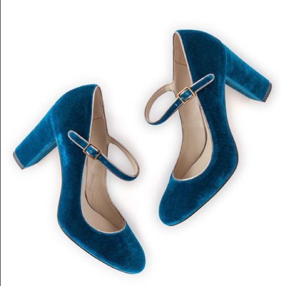 Boden Velvet Mary Jane heels 39.5 new