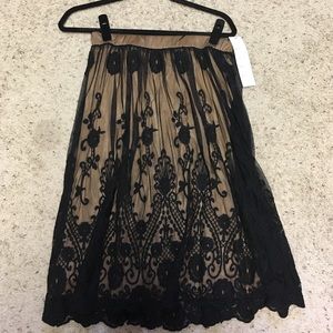 Lace overlay skirt