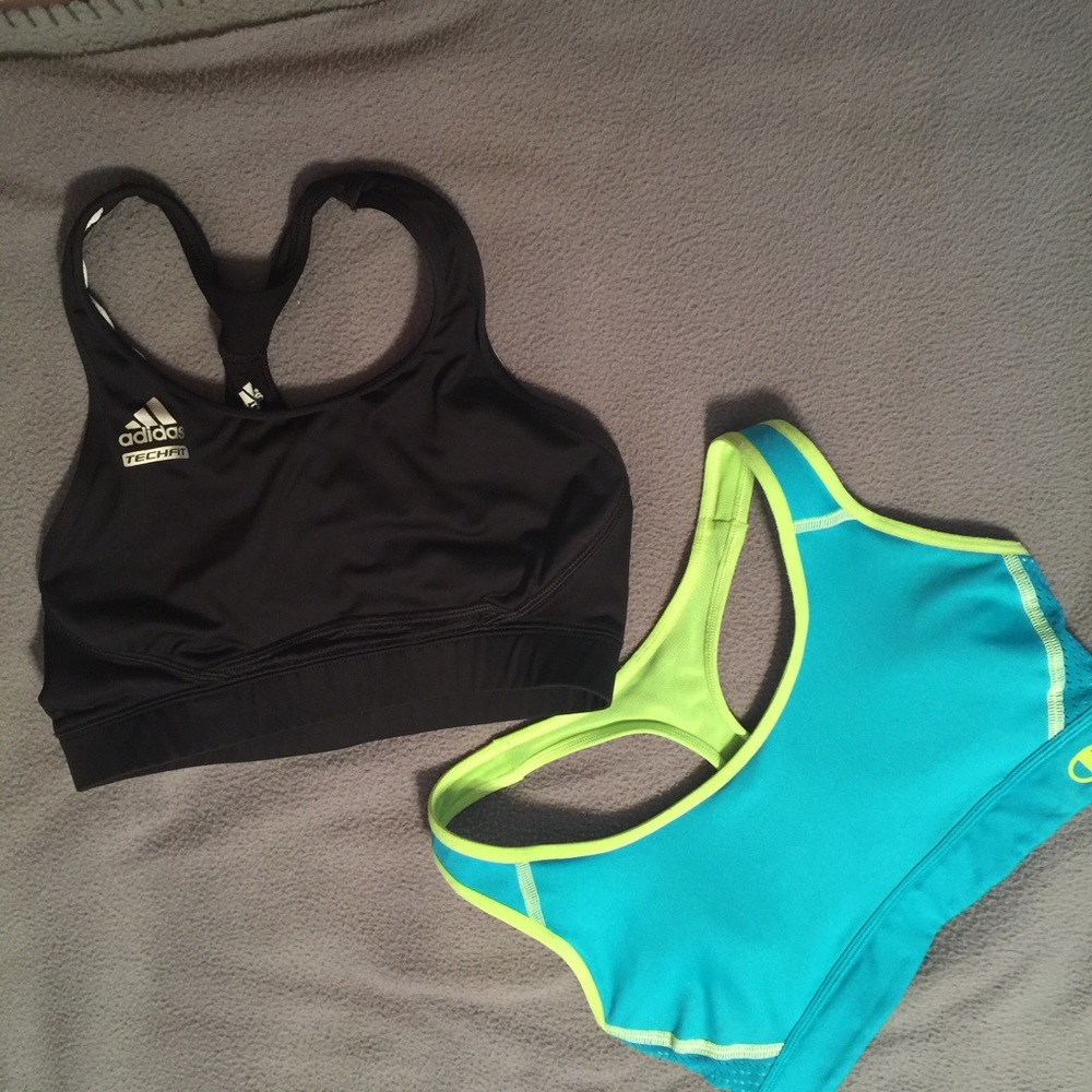 Black TechFit ADIDAS sports bra bundle