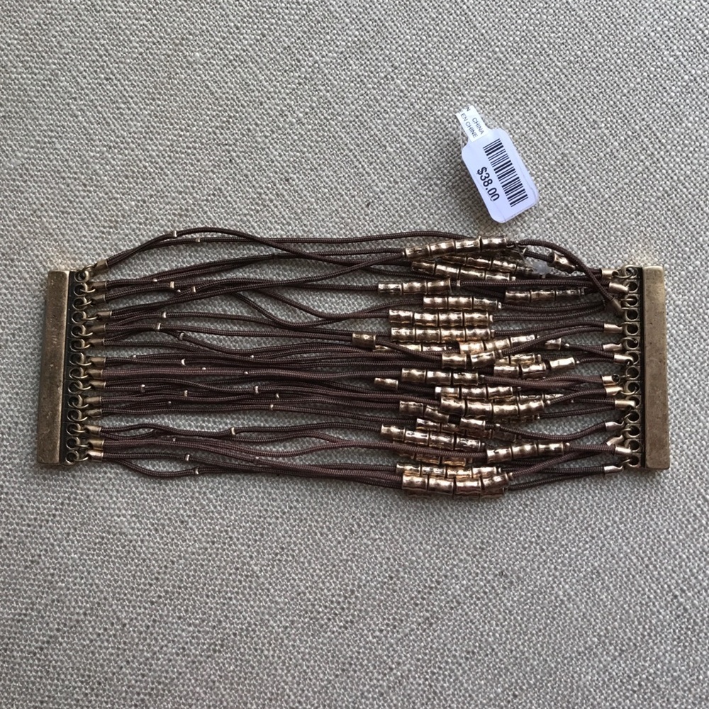 Brown and Gold Wrap Cuff