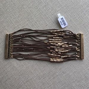 Brown and Gold Wrap Cuff