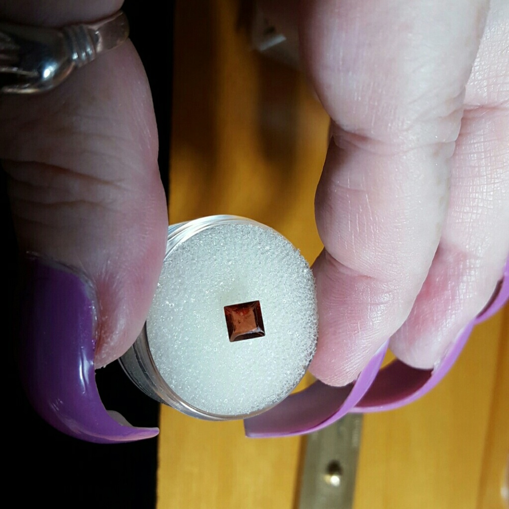 Natural Princess Cut Rhodolite Garnet - Picture 4 of 4