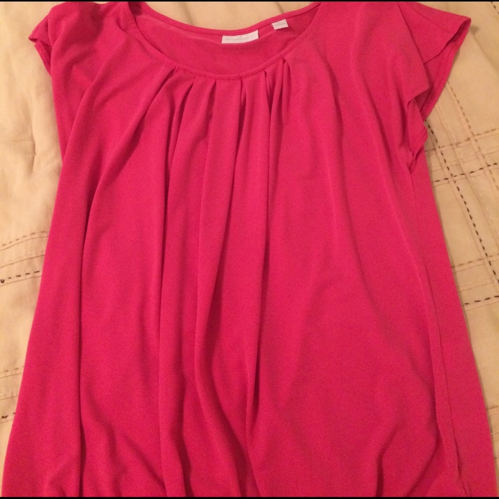 NY & Co. hot pink short sleeve top. NWOT