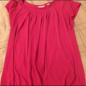 NY & Co. hot pink short sleeve top. NWOT
