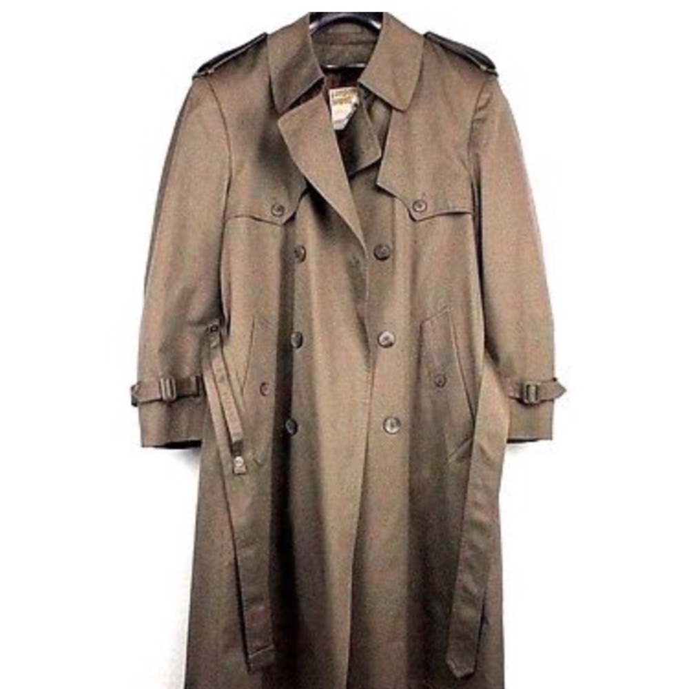 London Towne Mens Long Trench Coat Jacket