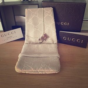 Sterling silver Gucci Butterfly charm bracelet