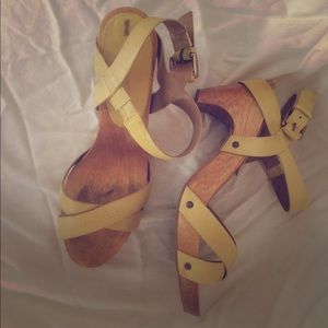 Anthropology wooden sandals.