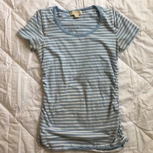 Michael Kors Zip Sleeve Stripped Tee