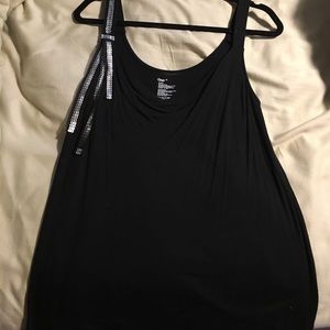 Black with silver detail tank