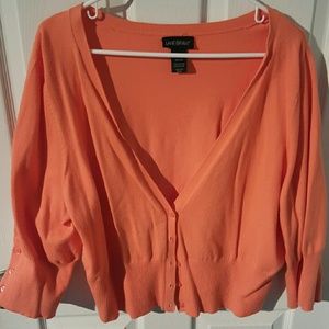 Lane Bryant peach cardigan