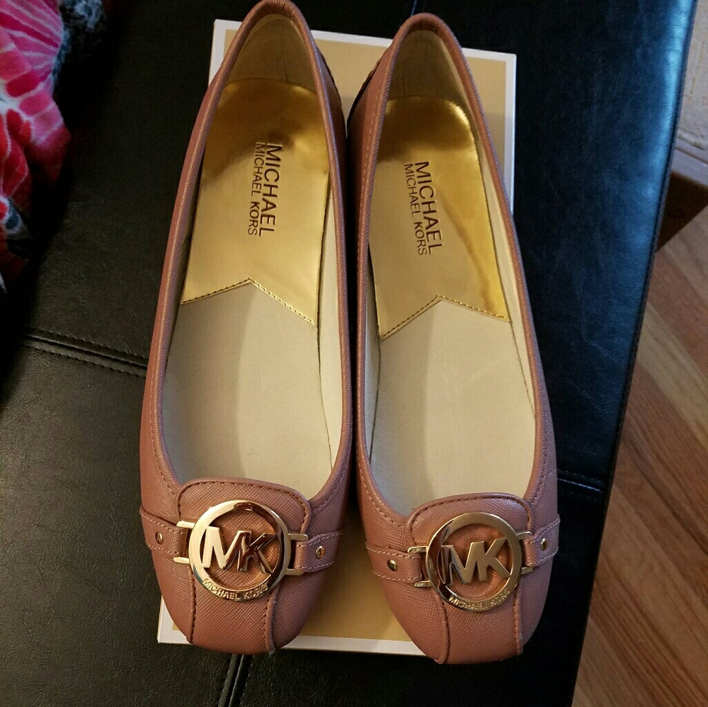 Michael Kors Fulton Moc flats shoes Dusty Rose