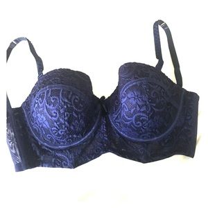 Adore Me Blue Lacey Bra