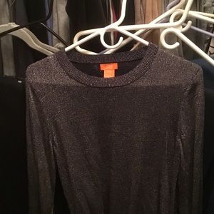 Joe's black & gold metallic long sleeve top