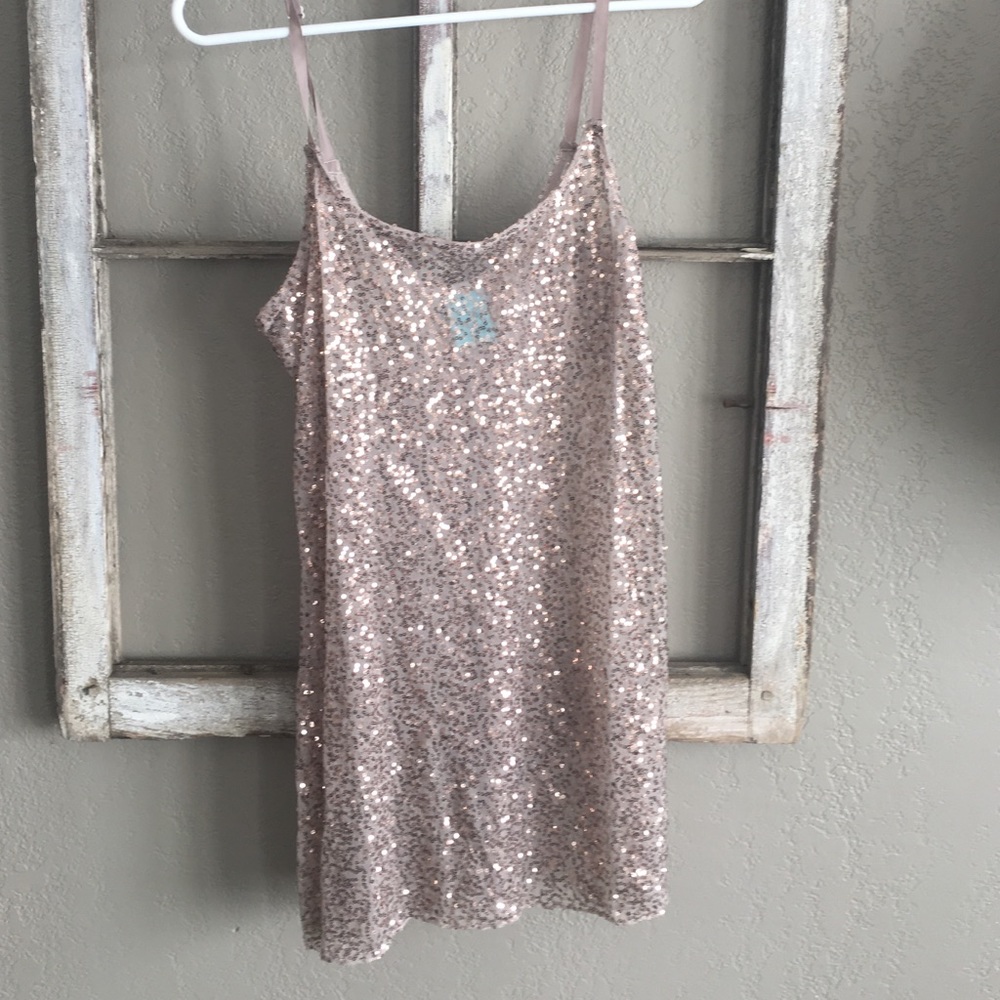 Champagne sparkly tank