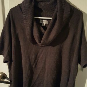 Avenue short sleeve Cowl neck sweater
