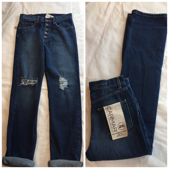 LF Denim - LF STORES CARMAR BAGGY RIPPED BOYFRIEND JEANS NEW