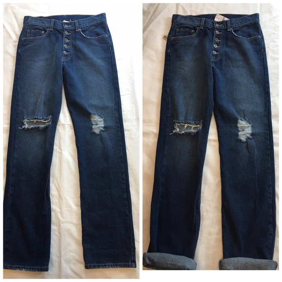 LF STORES CARMAR BAGGY RIPPED BOYFRIEND JEANS NEW - Picture 2 of 4