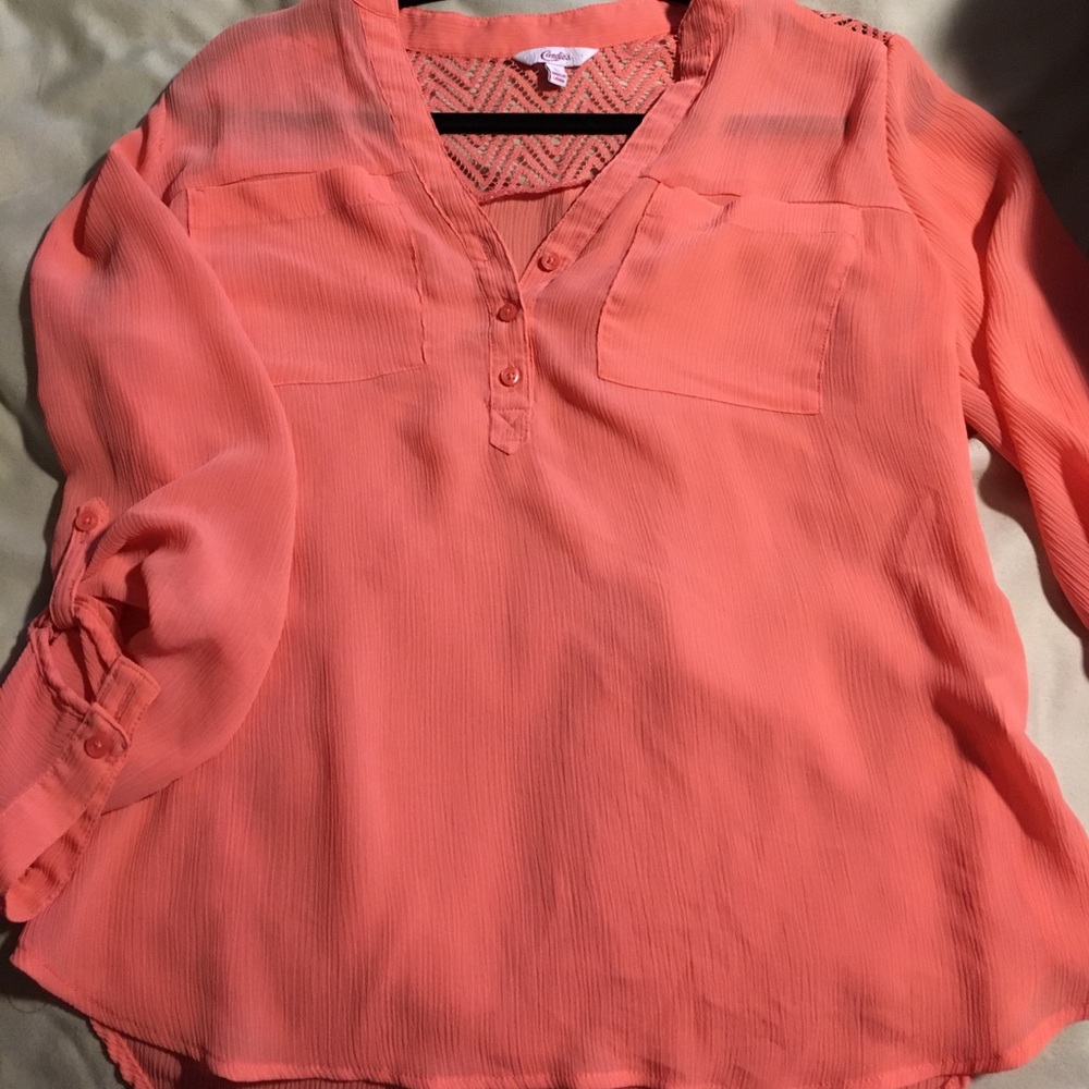 Coral blouse