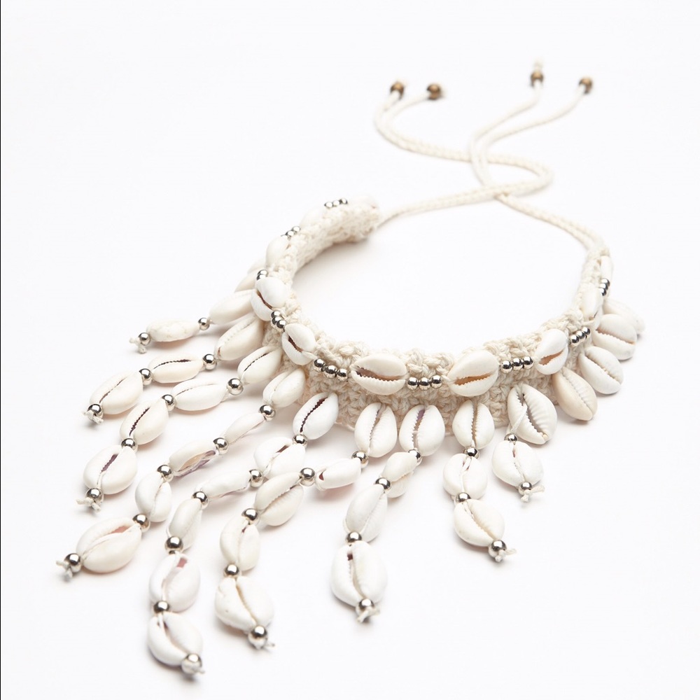 Free People beach shell statement choker necklace - Picture 3 of 4