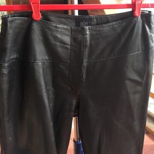 Black vegan leather pants