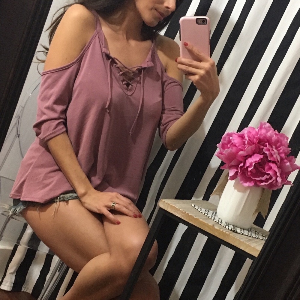 ✨SOLD OUT ✨ Dusty Rose Tie Me Up Top